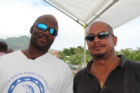 Veteran Fishers on Nevis Mr. Clevin Christmas of Butlers (l) and Mr. Michael Daniel of Gingerland
